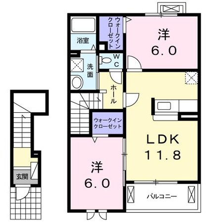 阿南駅 徒歩8分 2階の物件間取画像